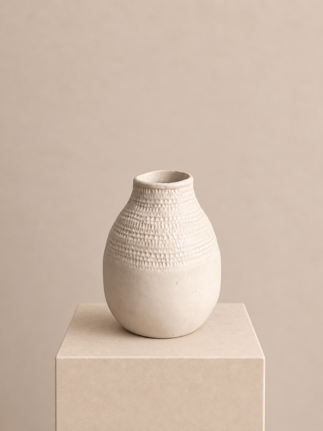 Textured Ivory Vase