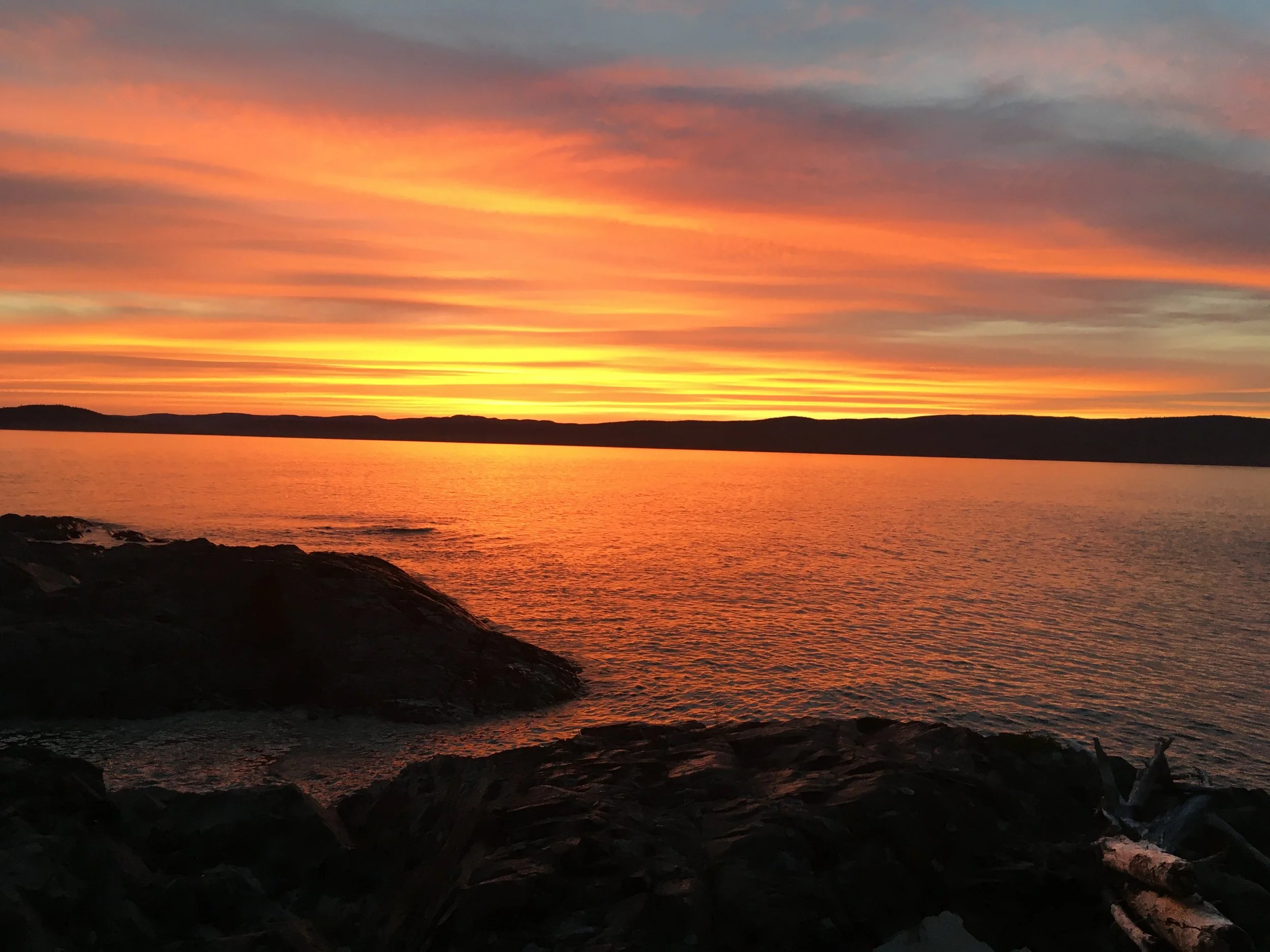 That sunset over mighty Lake Superior.
