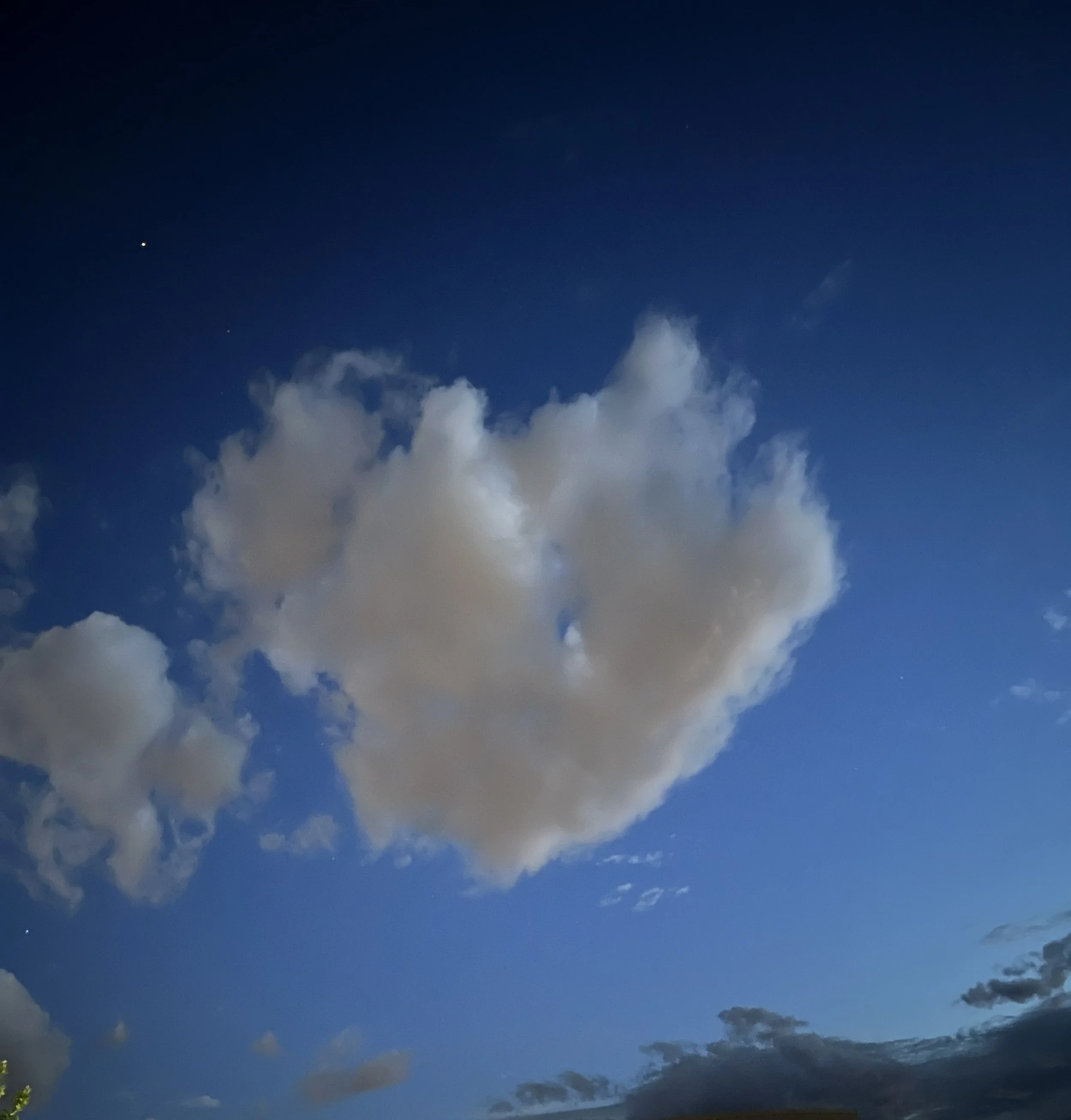 That heart drifting across the sky.