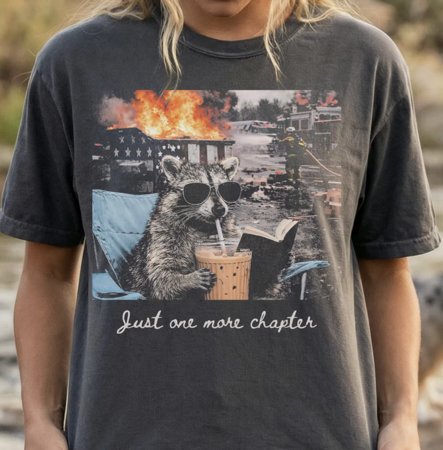 Just one more chapter raccoon Tee