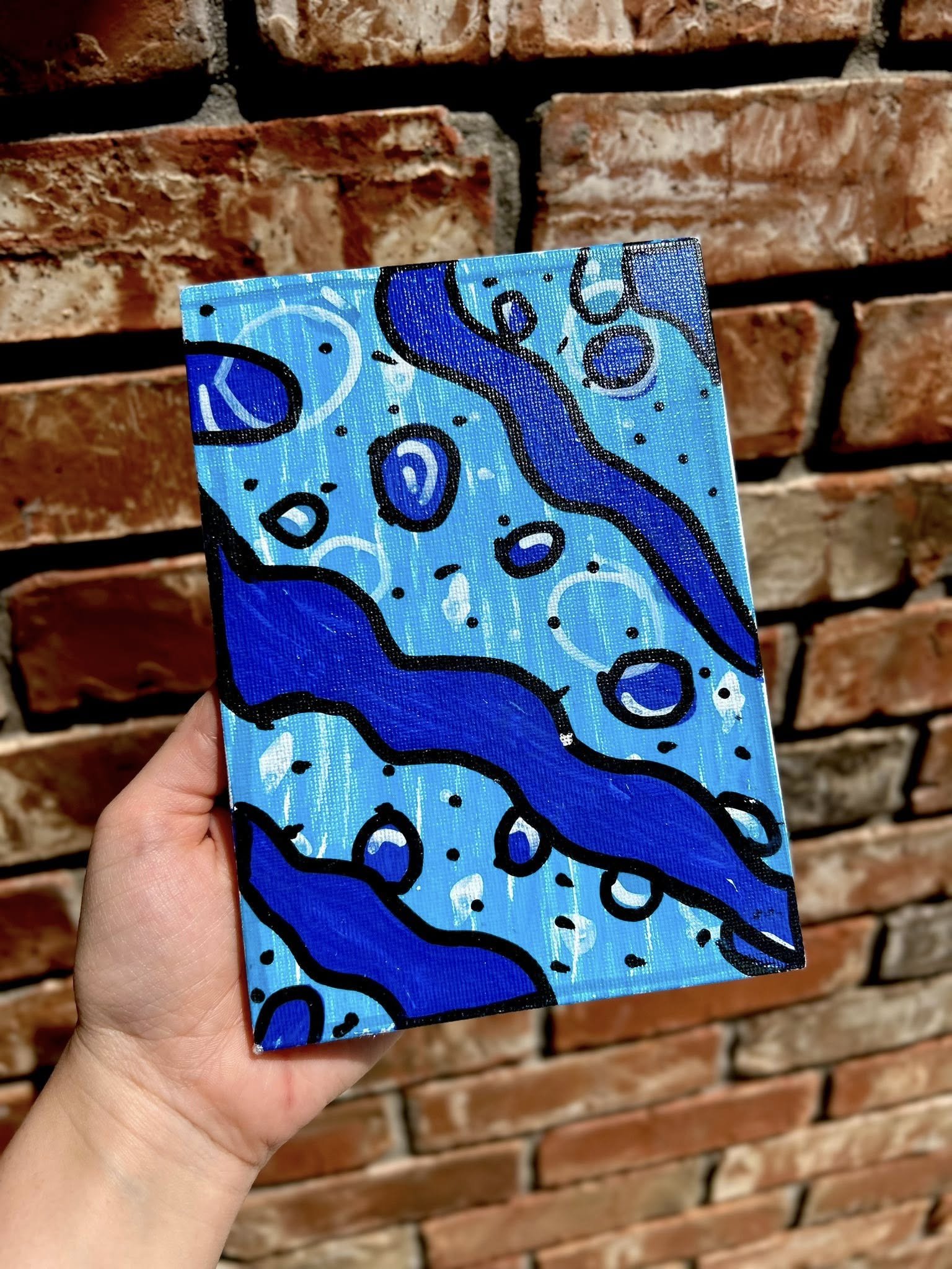 5 x 7 Into the blue canvas
