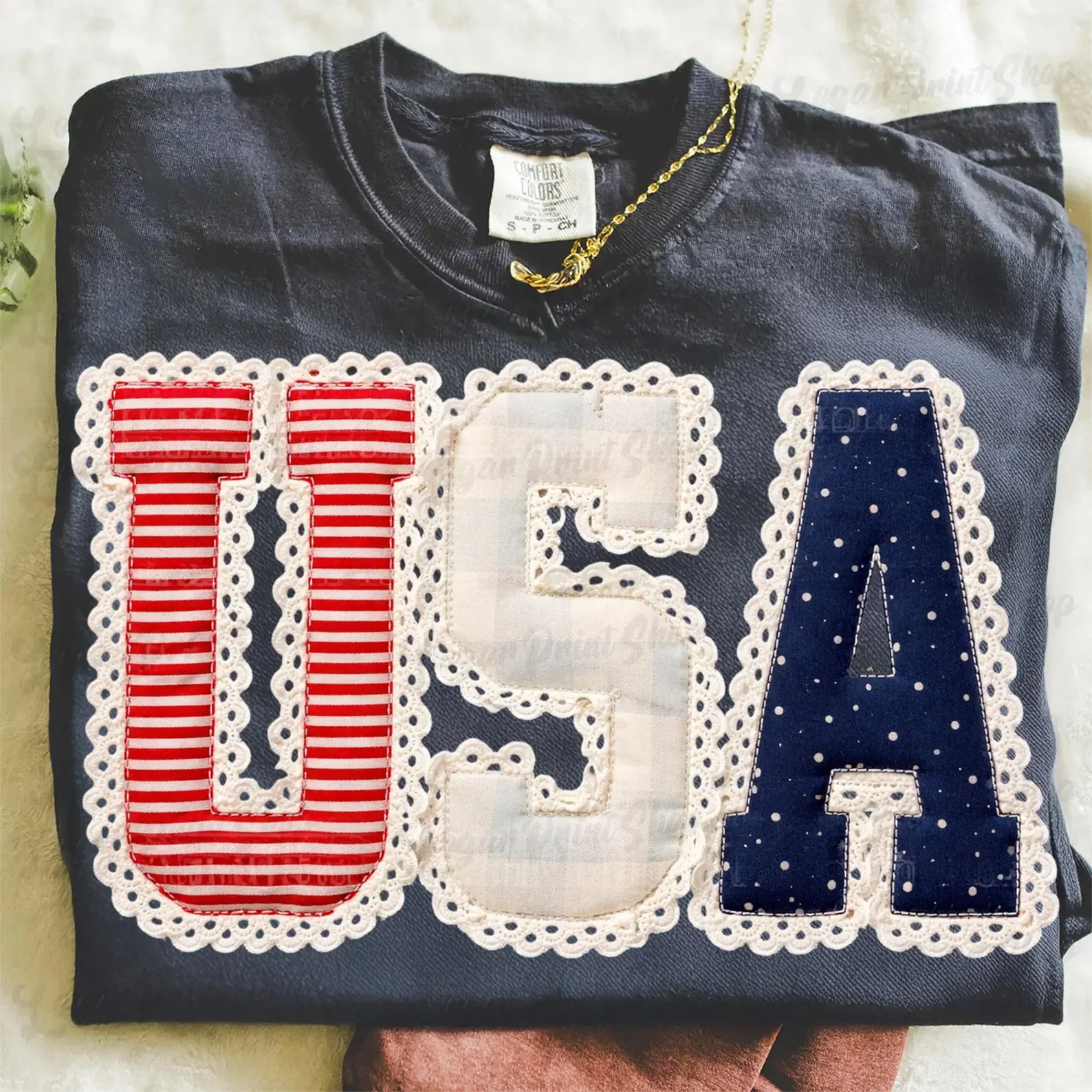 USA Faux Patchwork