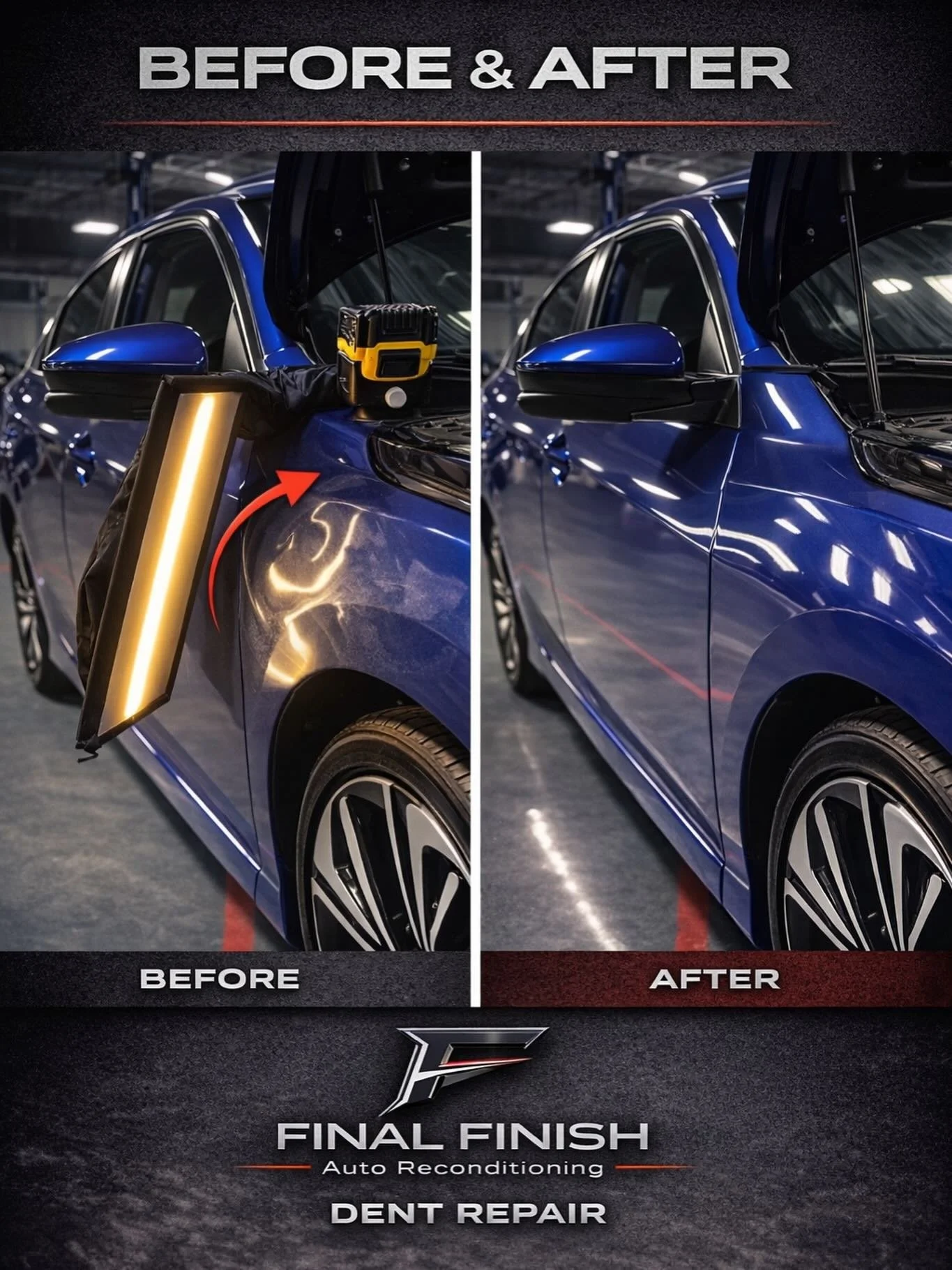 That dent doesn&rsquo;t have to stay there&hellip;

We remove dents WITHOUT paint and have your car looking brand new &mdash; fast.

✔️ Same day service
✔️ No repaint needed
✔️ Saves you $$$ vs body shop

📍 Charlotte, NC
📲 Call/Text: 704-682-4433
#