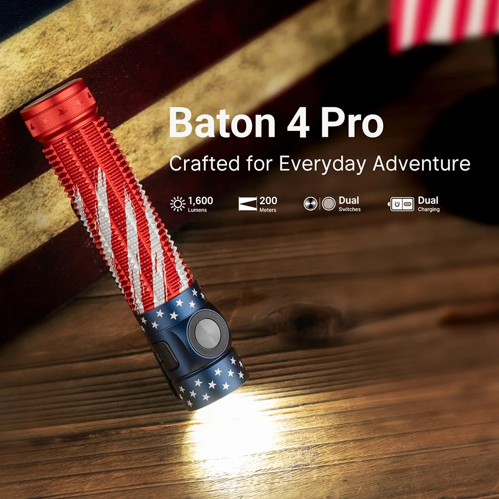Olight Baton 4 Pro Stars and Stripes