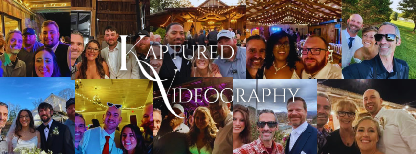 Collage of people at weddings, including couples and groups, with some at outdoor and indoor venues, celebrating and smiling.