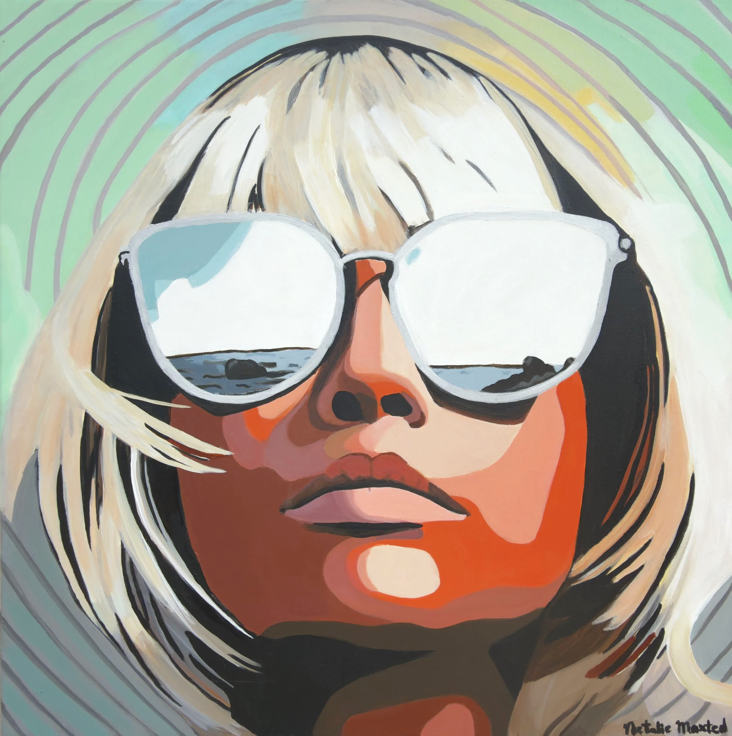 Natalie Maxted - Holidaying - Original Contemporary Art Painting - Acrylic on Canvas