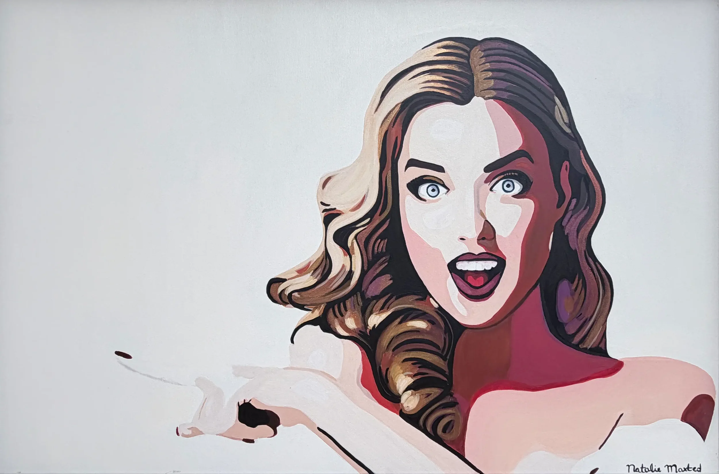 Natalie Maxted - Surprising - Original Pop Art Painting - Acrylic on Canvas