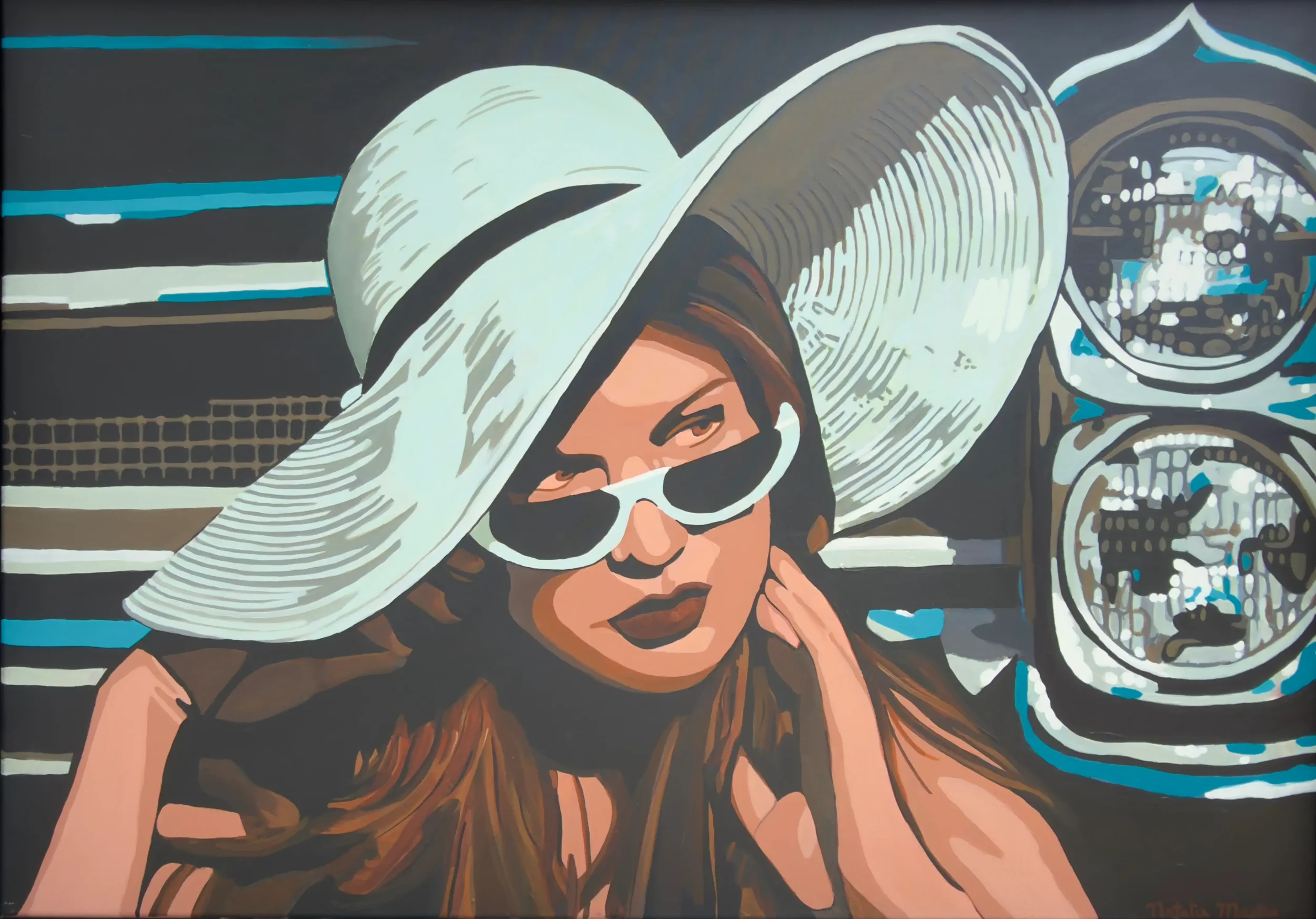 Natalie Maxted - Braking - Original Pop Art Painting - Acrylic on Canvas