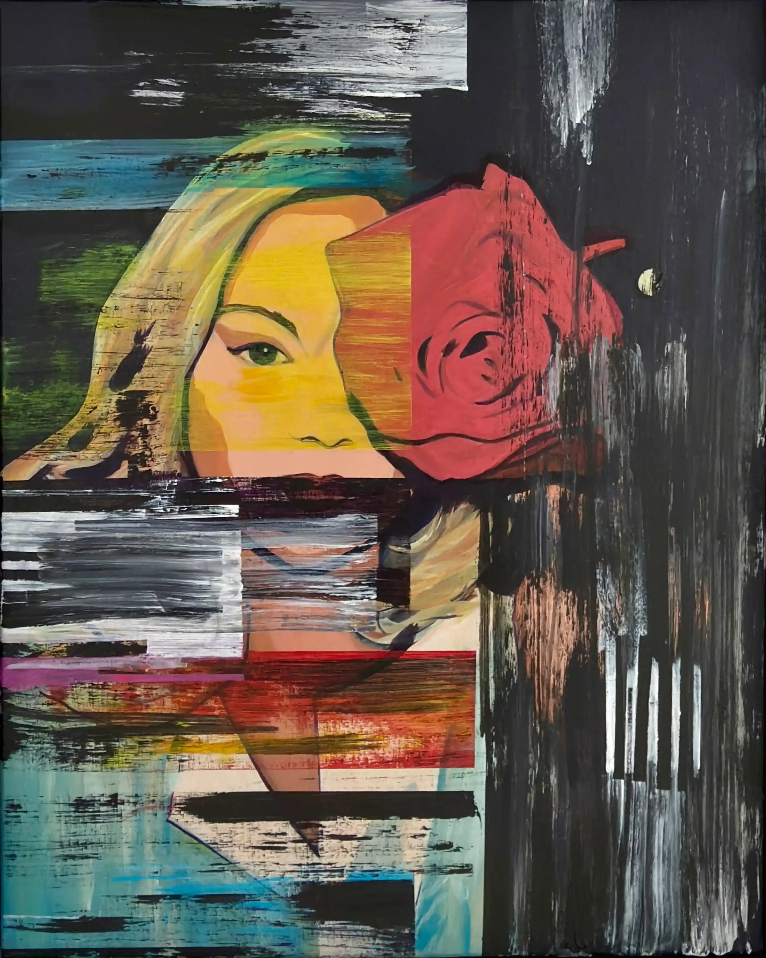 Natalie Maxted - Ghosting - Signal Loss - Acrylic on Canvas - Contemporary Fine Art