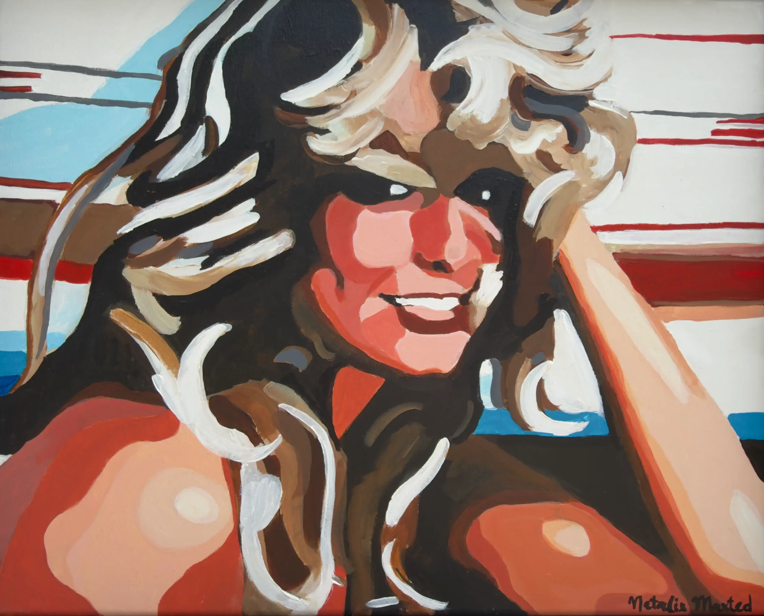 Natalie Maxted - Farrah Fawcett - Original Pop Art Painting - Acrylic on Canvas