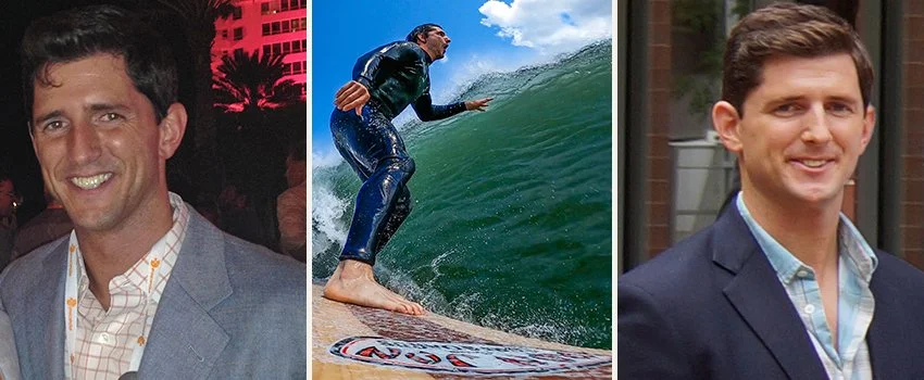 Brendan O'Hara — corporate business attire, and surfing — founder of Middle Men and host of the Middle Men Podcast