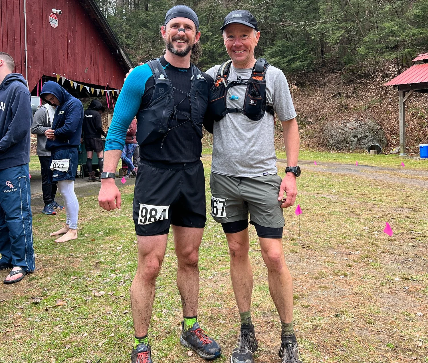 Brendan O'Hara with friend at Ultramarathon — founder and host of the Middle Men Podcast
