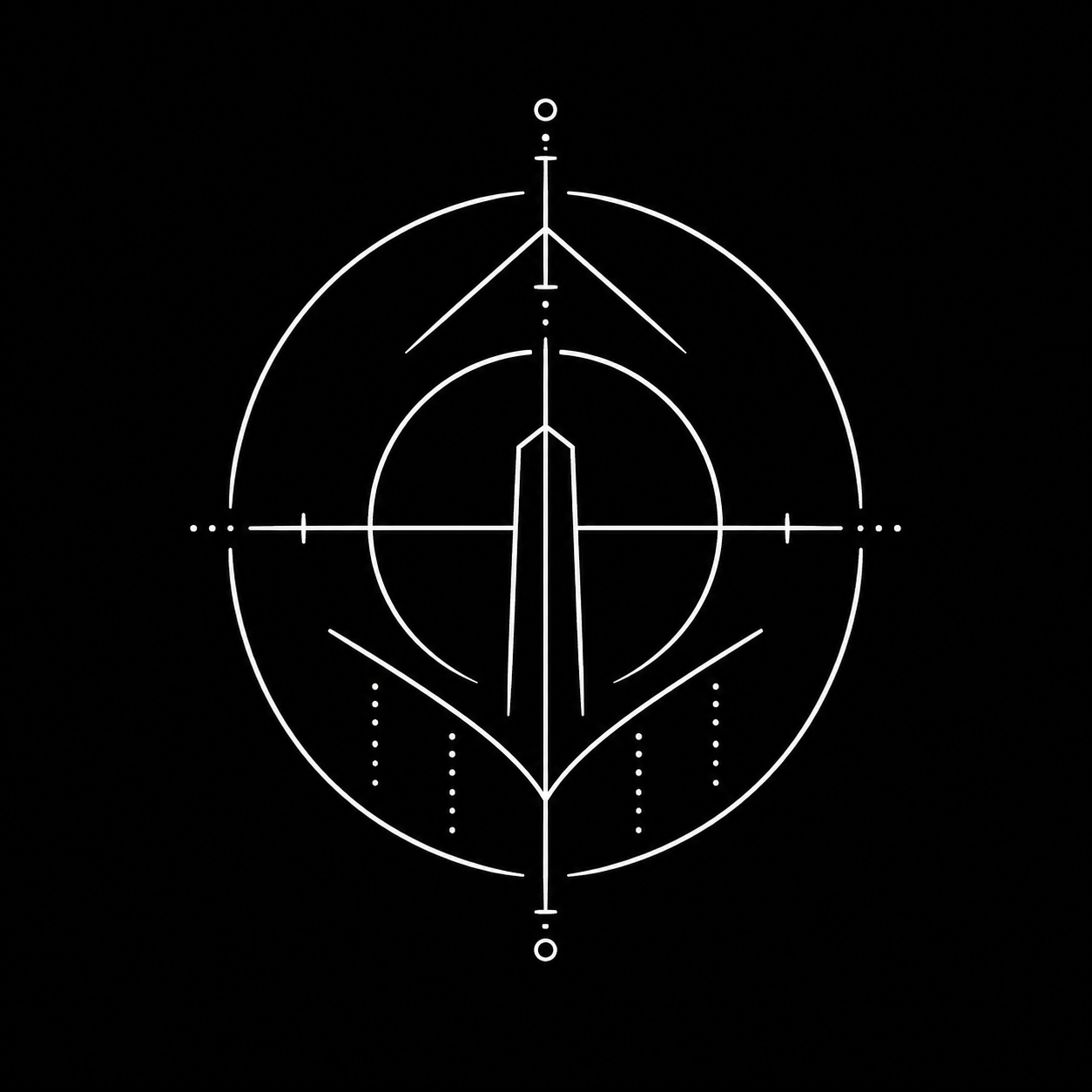 Regional glyph representing Boundary Verge, denoting verified survey limits, threshold verification, and unresolved archive boundaries.