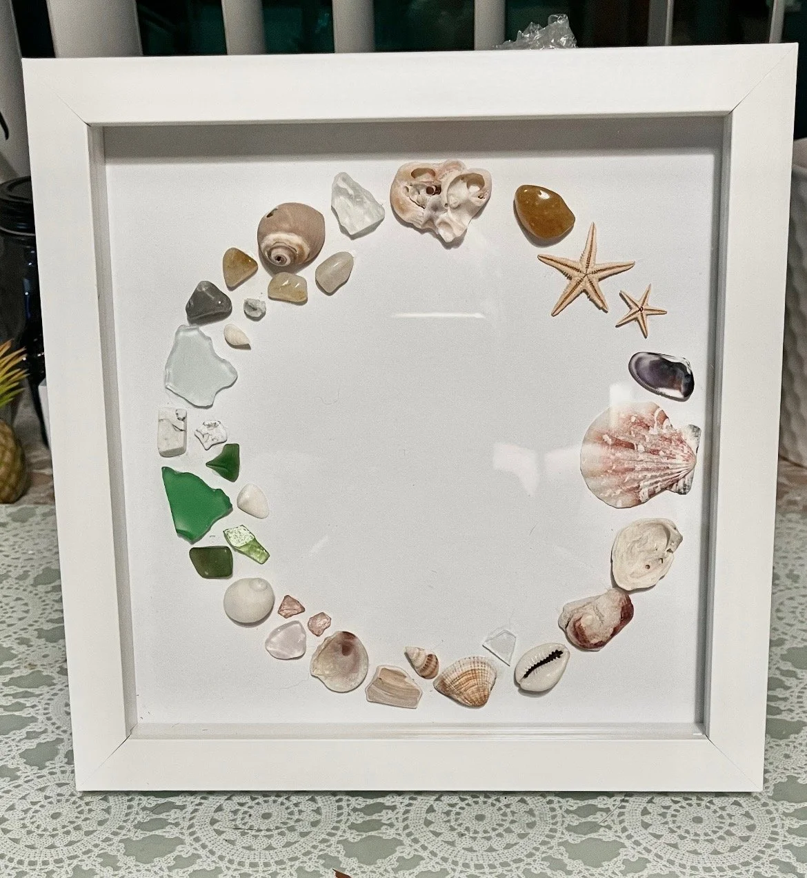 Sea Shell Circle (Green Glass)