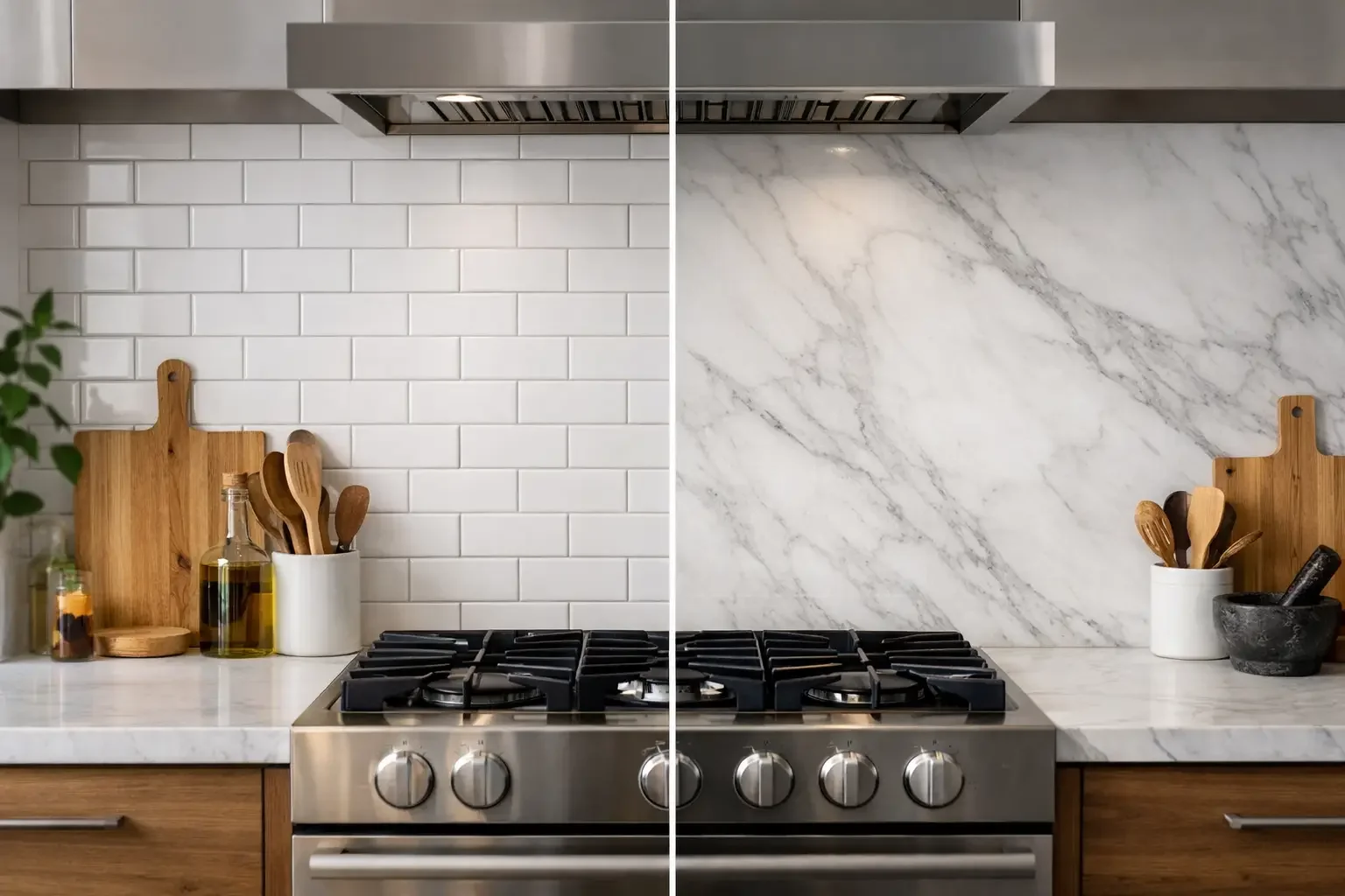 Tile Backsplash vs Slab Backsplash
