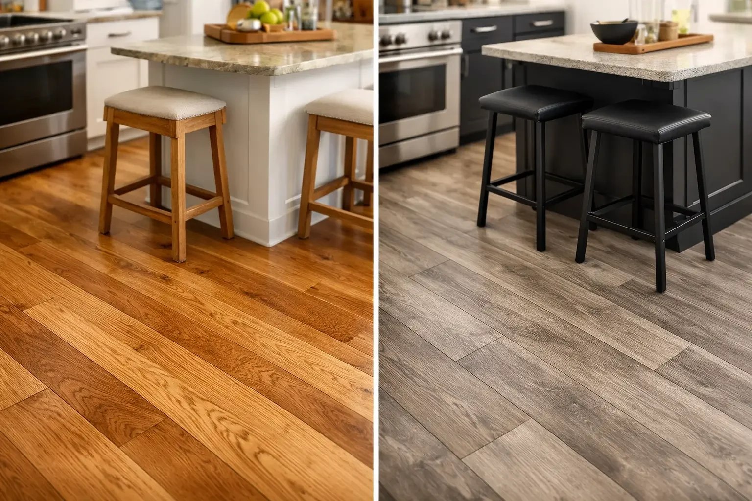 Hardwood or LVP Kitchen Flooring for Your Home