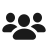 An icon of two people silhouettes