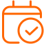 Icon of a computer monitor with a check mark