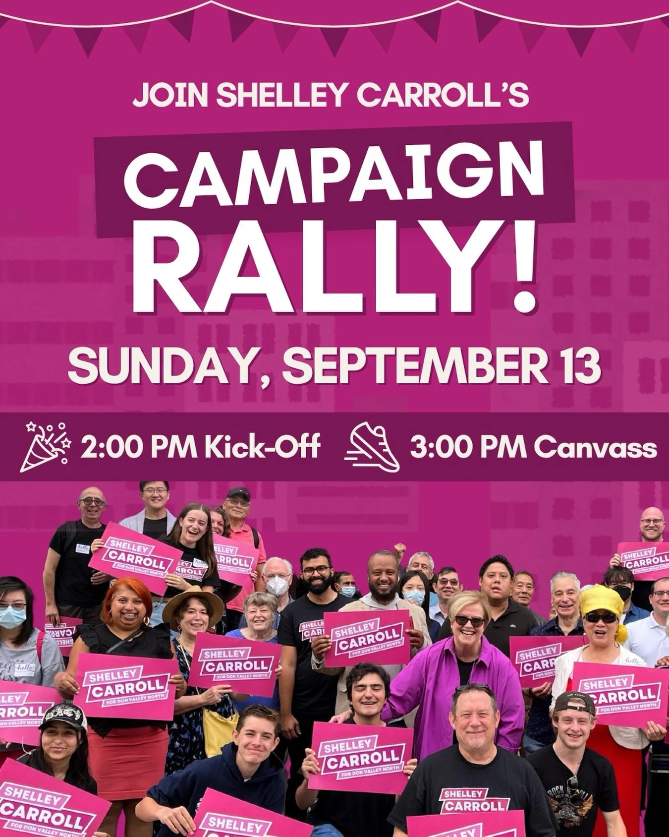 Are you ready Don Valley North? 📢🩷

Join me Sunday, September 13 at 2 PM to kick-off our campaign and hit the doors together.

Bring your energy. Bring a friend. Let&rsquo;s get to work! 💪

RSVP at the link in bio