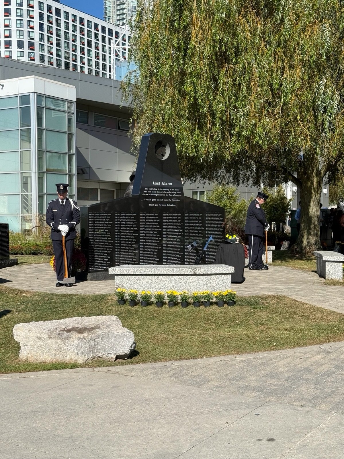 Today, we remember the Toronto firefighters who gave their lives in service to our city.

Their courage, their sacrifice, and their commitment to protecting others will always be part of Toronto&rsquo;s story.
My thoughts are with their families, the