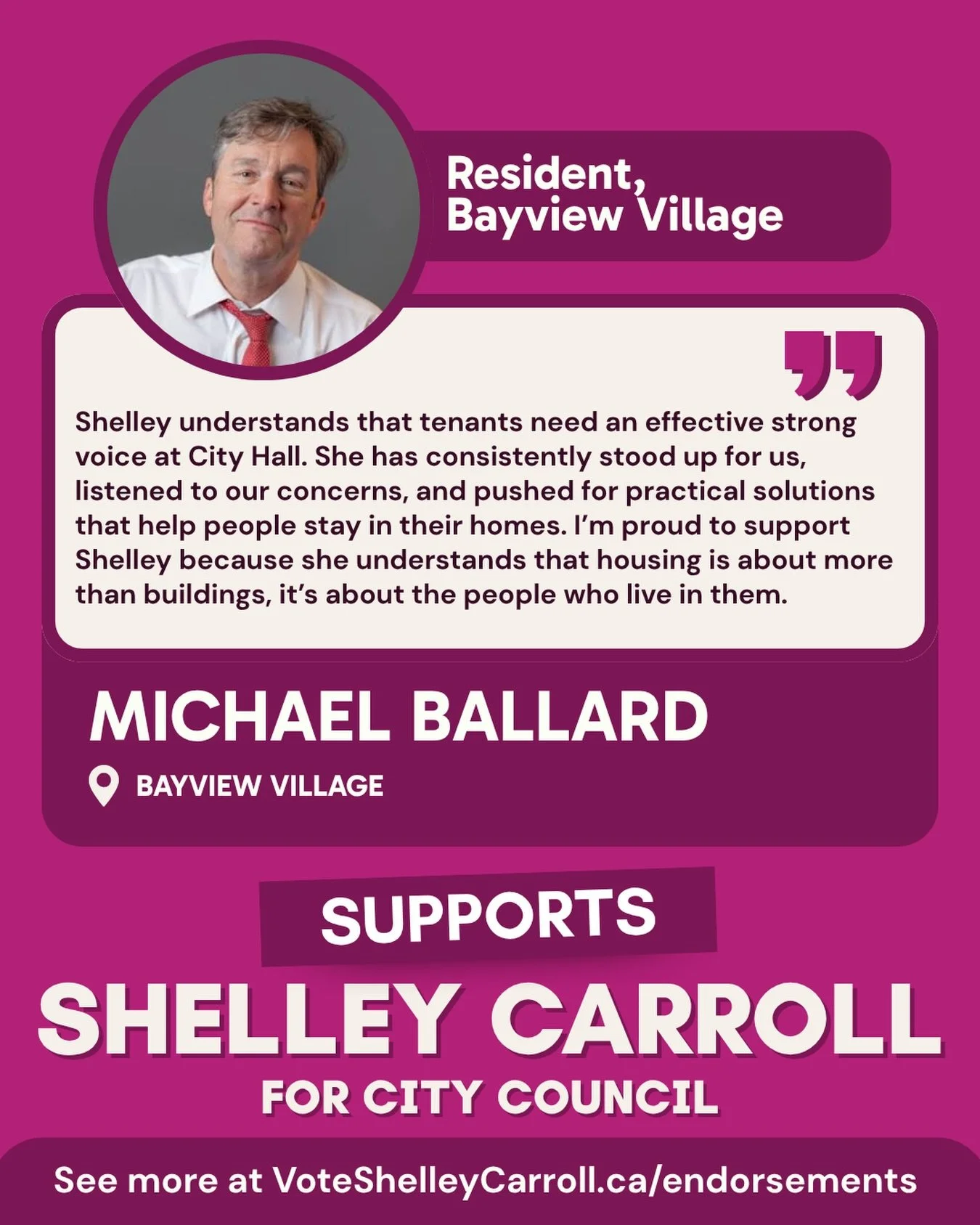 Michael Ballard has long been an active and thoughtful voice in our community. His work advocating for safe indoor temperatures helped inform my efforts to improve living conditions for tenants in apartments.

I&rsquo;m grateful for Michael&rsquo;s c