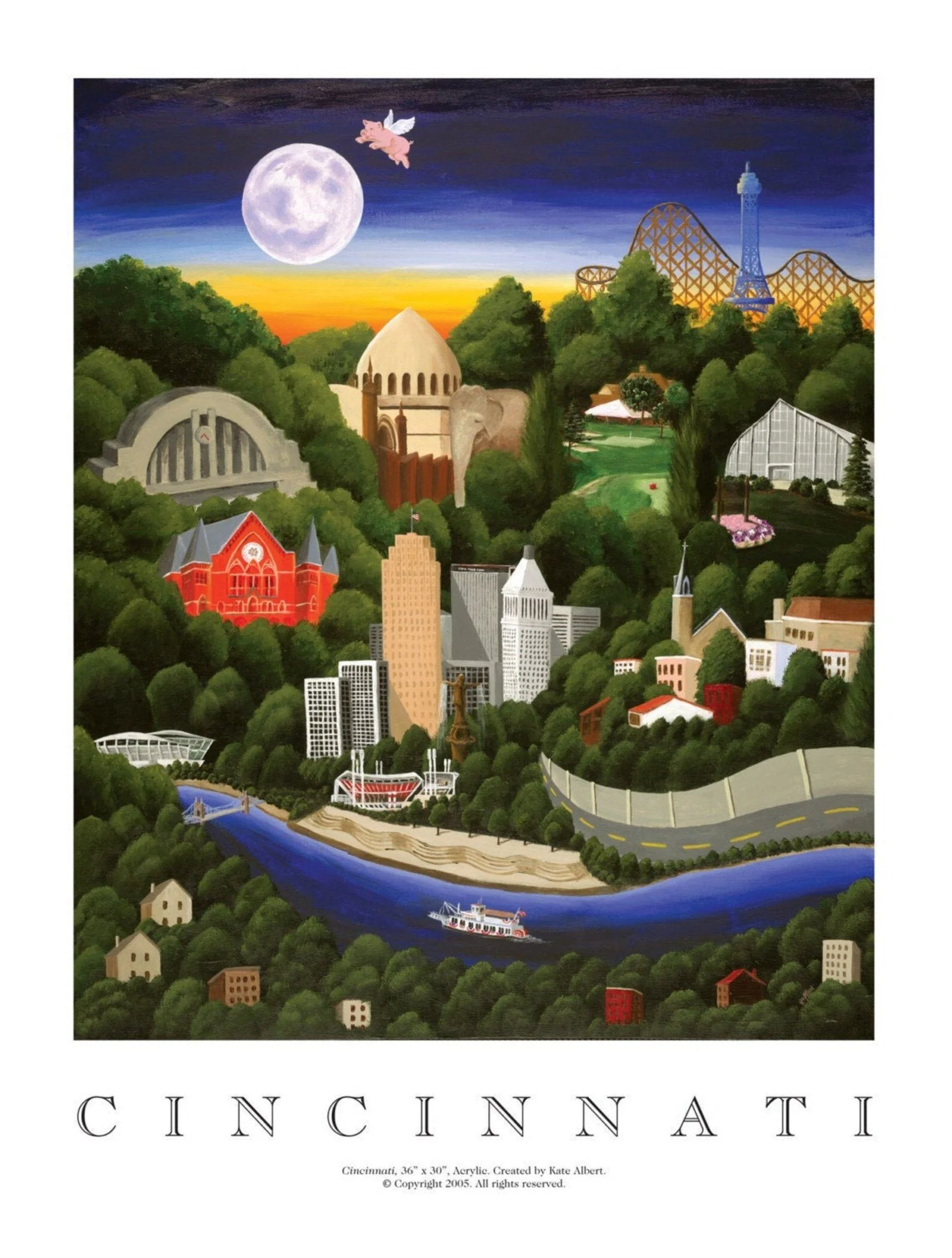 Cincinnati - Giclee Limited Edition, signed and numbered by the artist