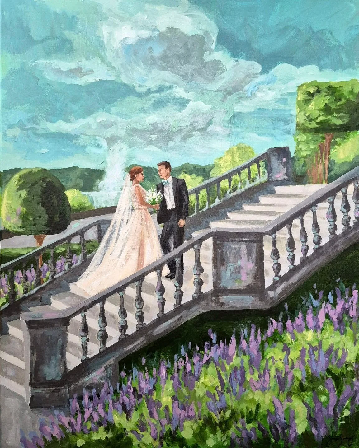 wedding painting 🪻

#weddingpainting #ontarioweddings #livepainting