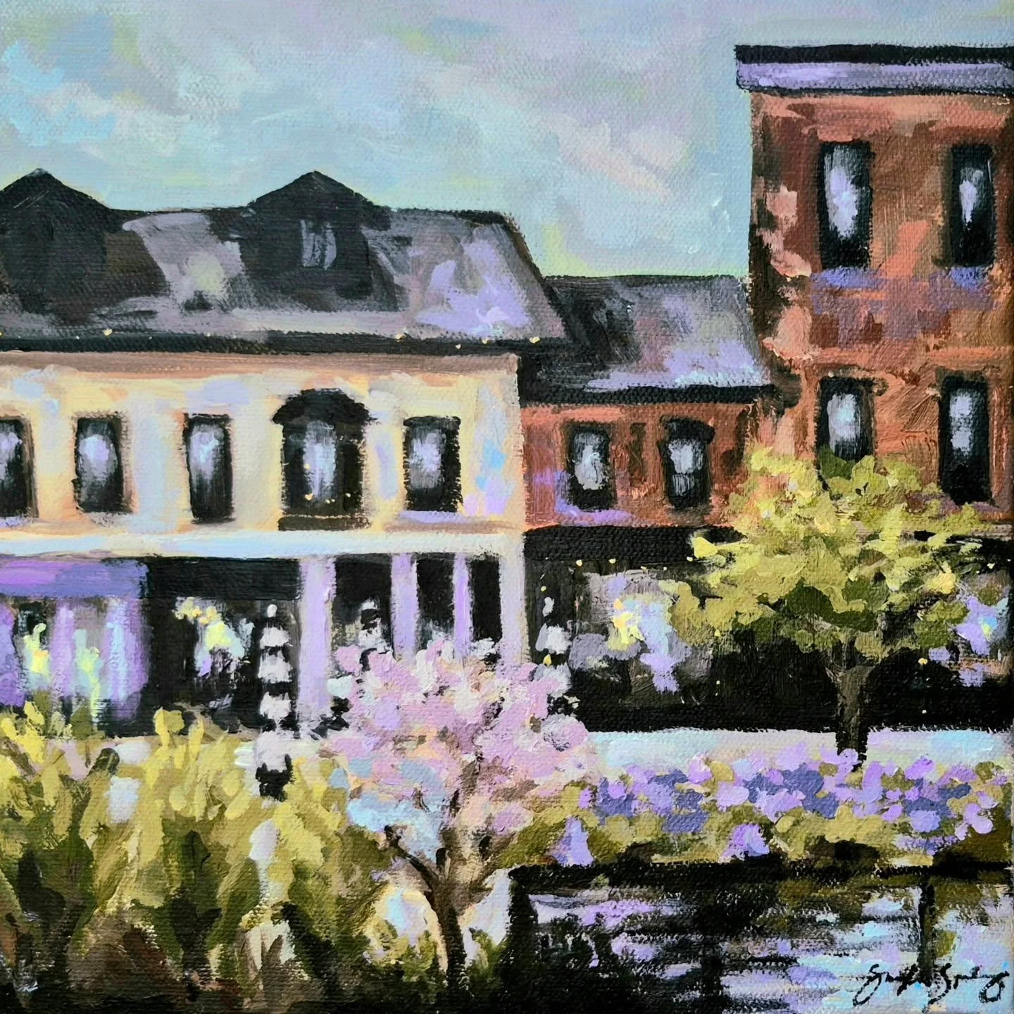 "Morning on Mill Street", acrylic on canvas.
This painting was sold at the Elora Plein Air Gallery Show &amp; Sale today 💓
@pleinairelora