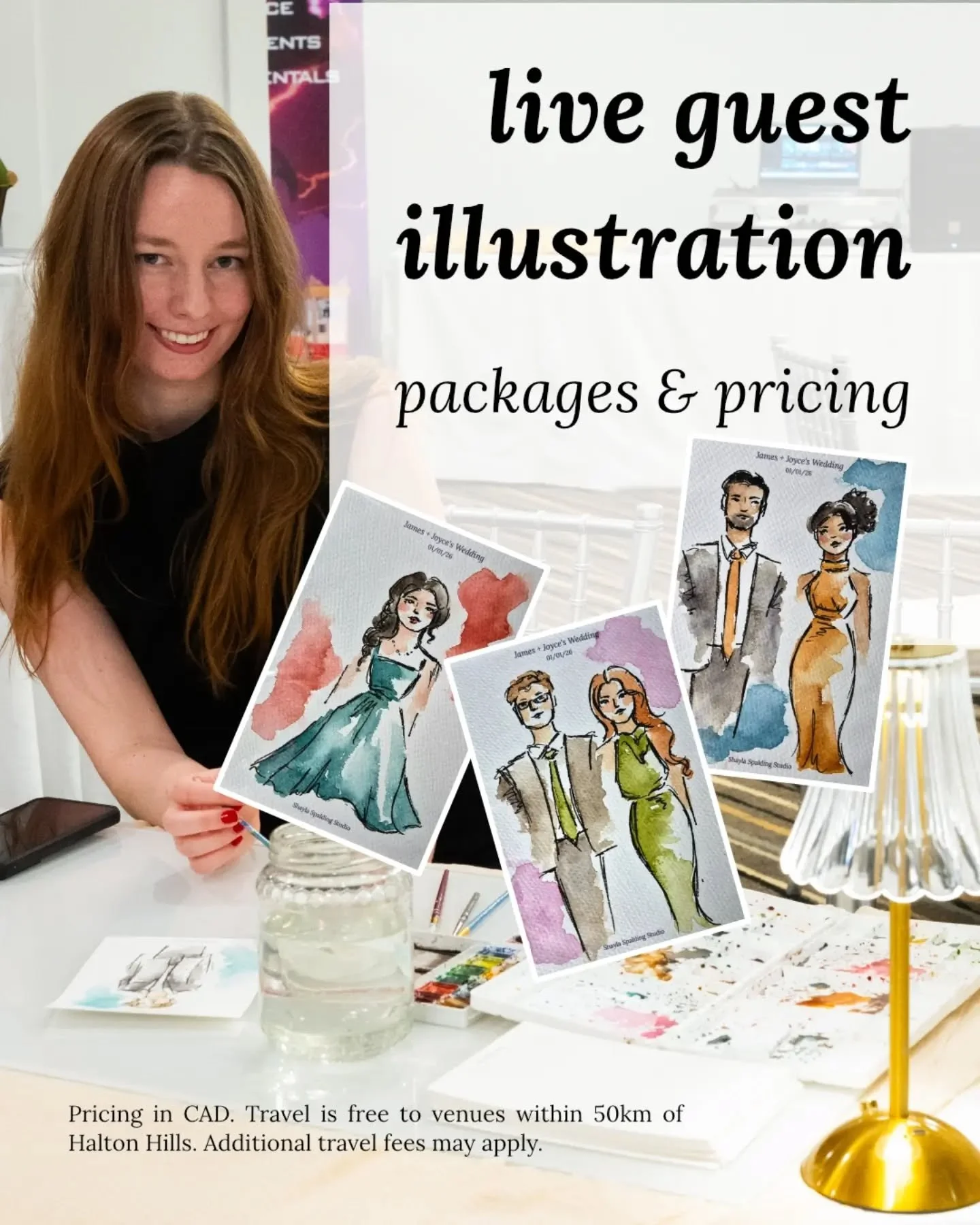 I've updated my live guest illustration packages! ✨️

live guest illustrations are a fun and interactive way to celebrate your guests. They get to take home a meaningful, custom portrait as a reminder of your special day!

visit the link in bio to re