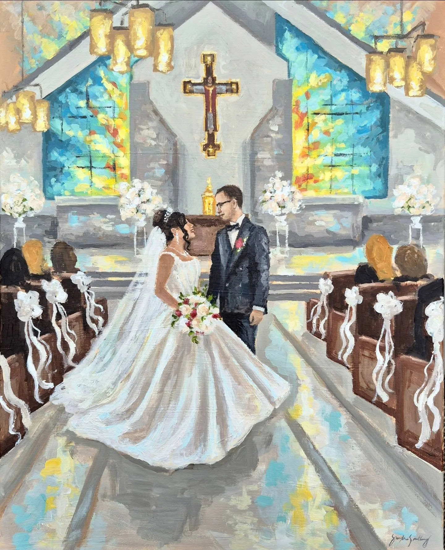 A+R | 16"&times;20" live wedding painting 🤍

#liveweddingpainter #weddingentertainment #ontarioweddingpainter #gtaweddings #livepainting