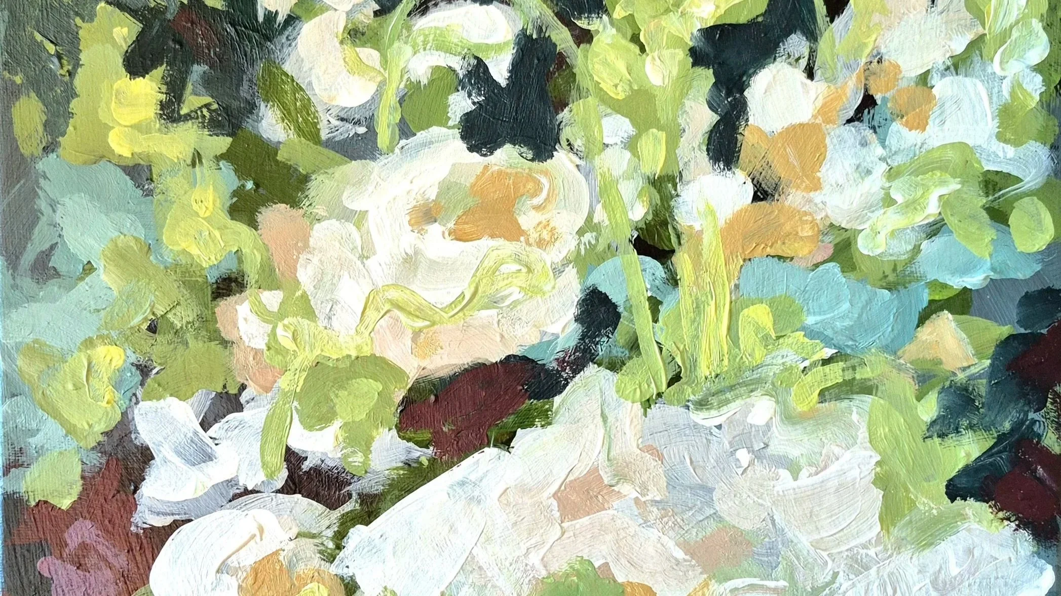 abstract wedding bouquet paintings shayla spalding studio