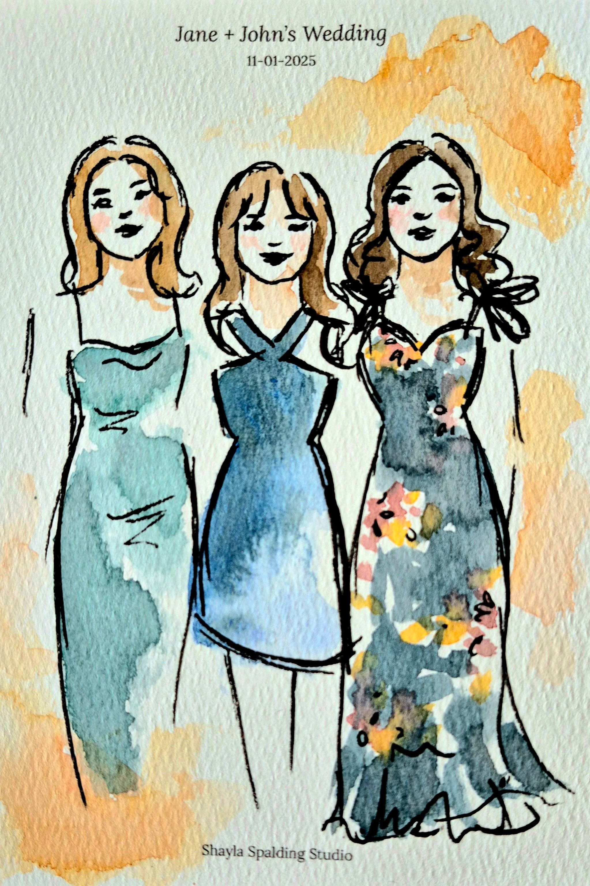 live wedding guest portrait Shayla Spalding Studio