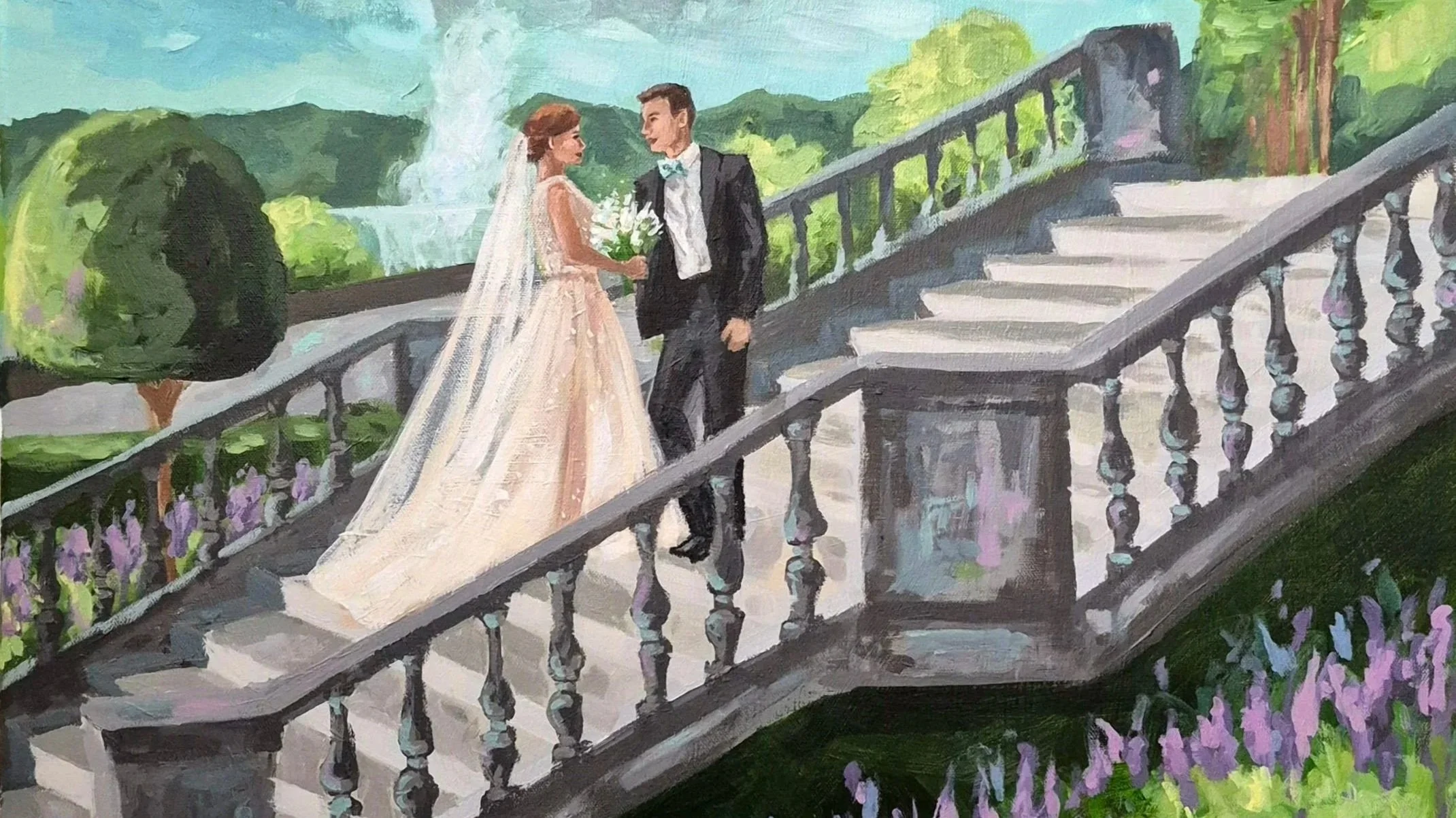 live wedding paintings shayla spalding studio