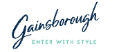 Gainsborough Enter With Style logo in blue and green text on a white background.