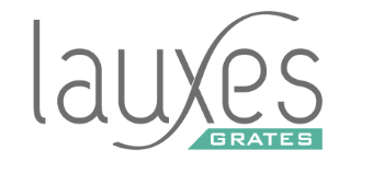 Laures Grates logo with stylized text and a teal accent