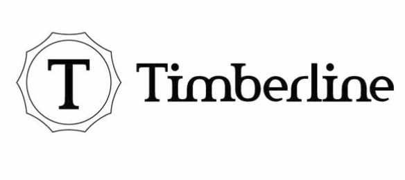 Timberline logo with a stylized 'T' inside a leaf-shaped emblem.