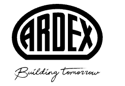 ARDEX logo with the slogan 'Building tomorrow' beneath it.