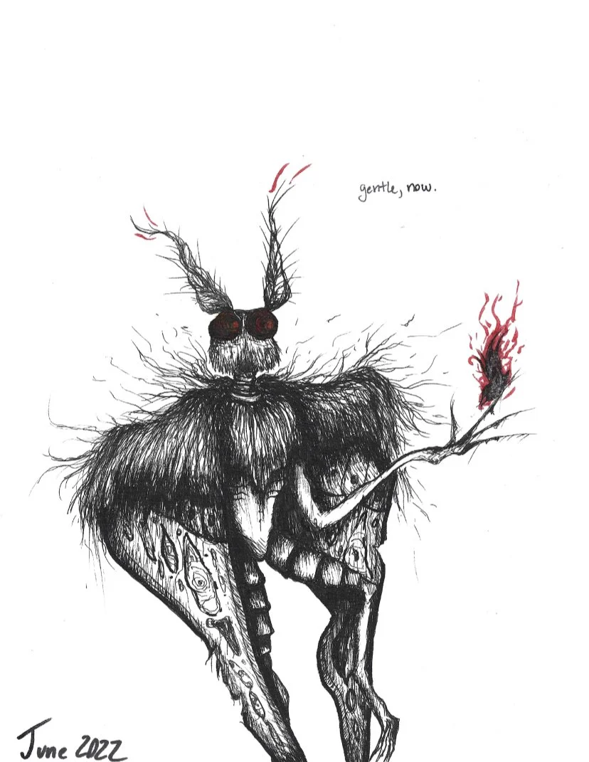 SOLD "Mothman" 8"X10" $75