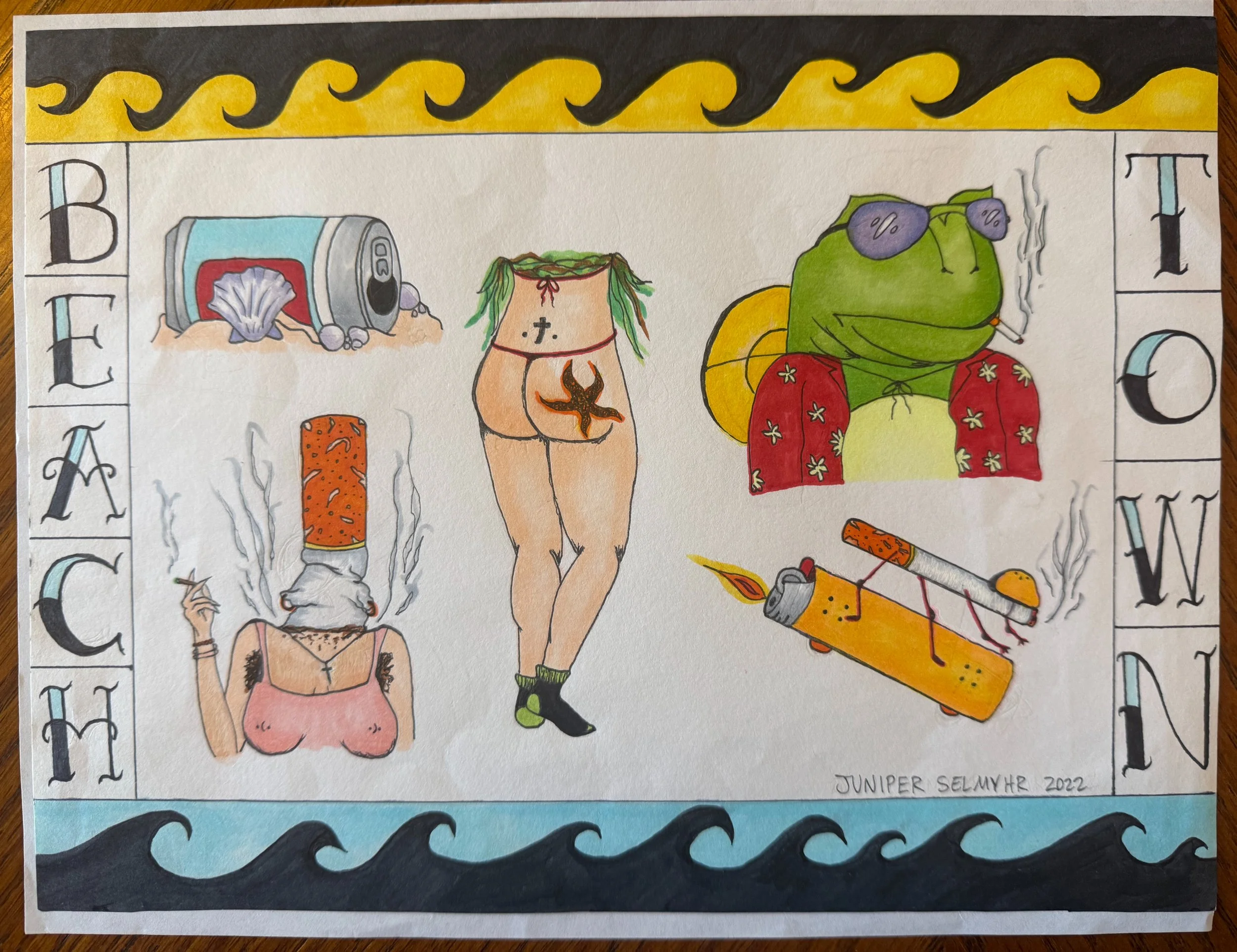 "Beach Town Flash" 8"X10" $150