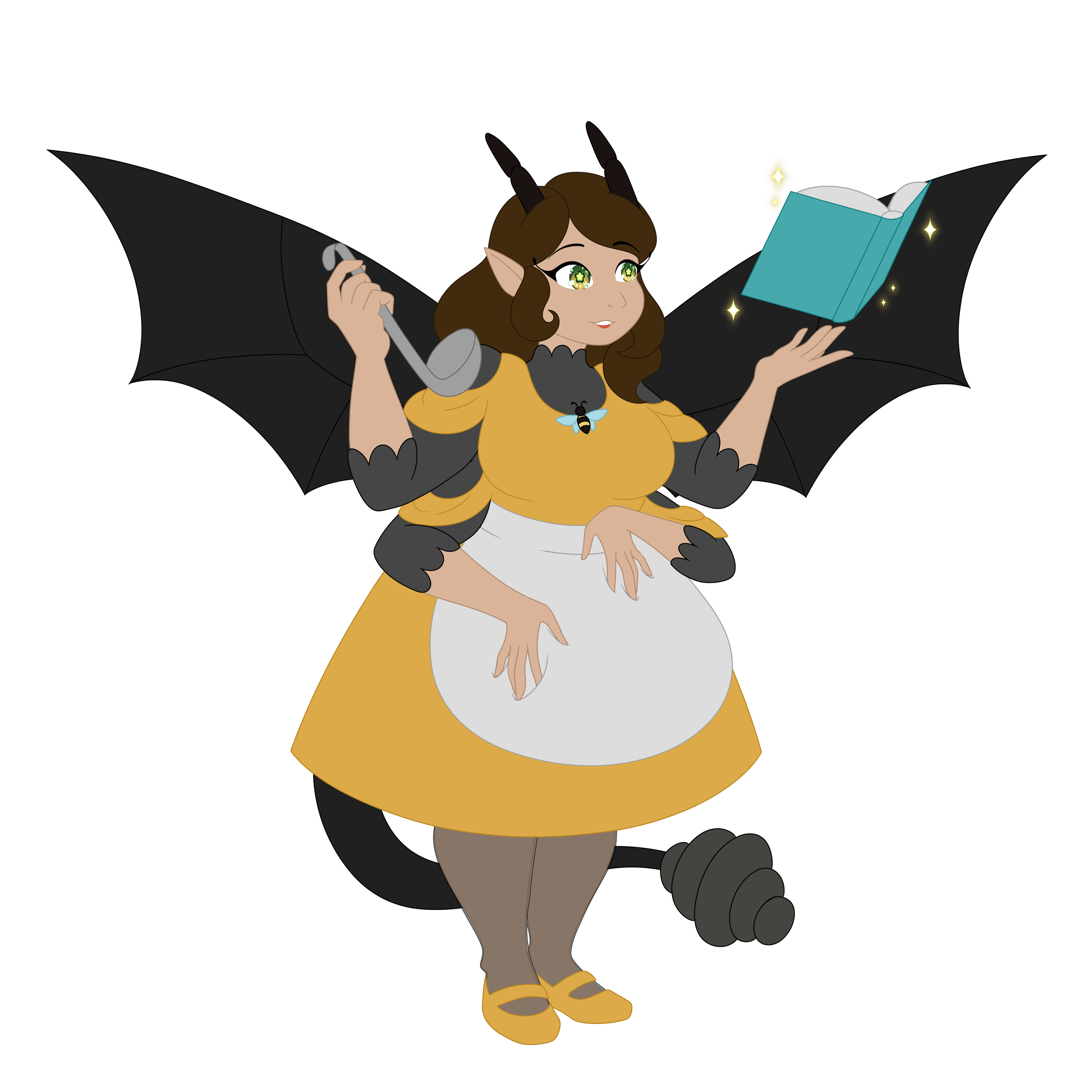 Beelzebub, Queen of Gluttony and twin sister of Mammon.