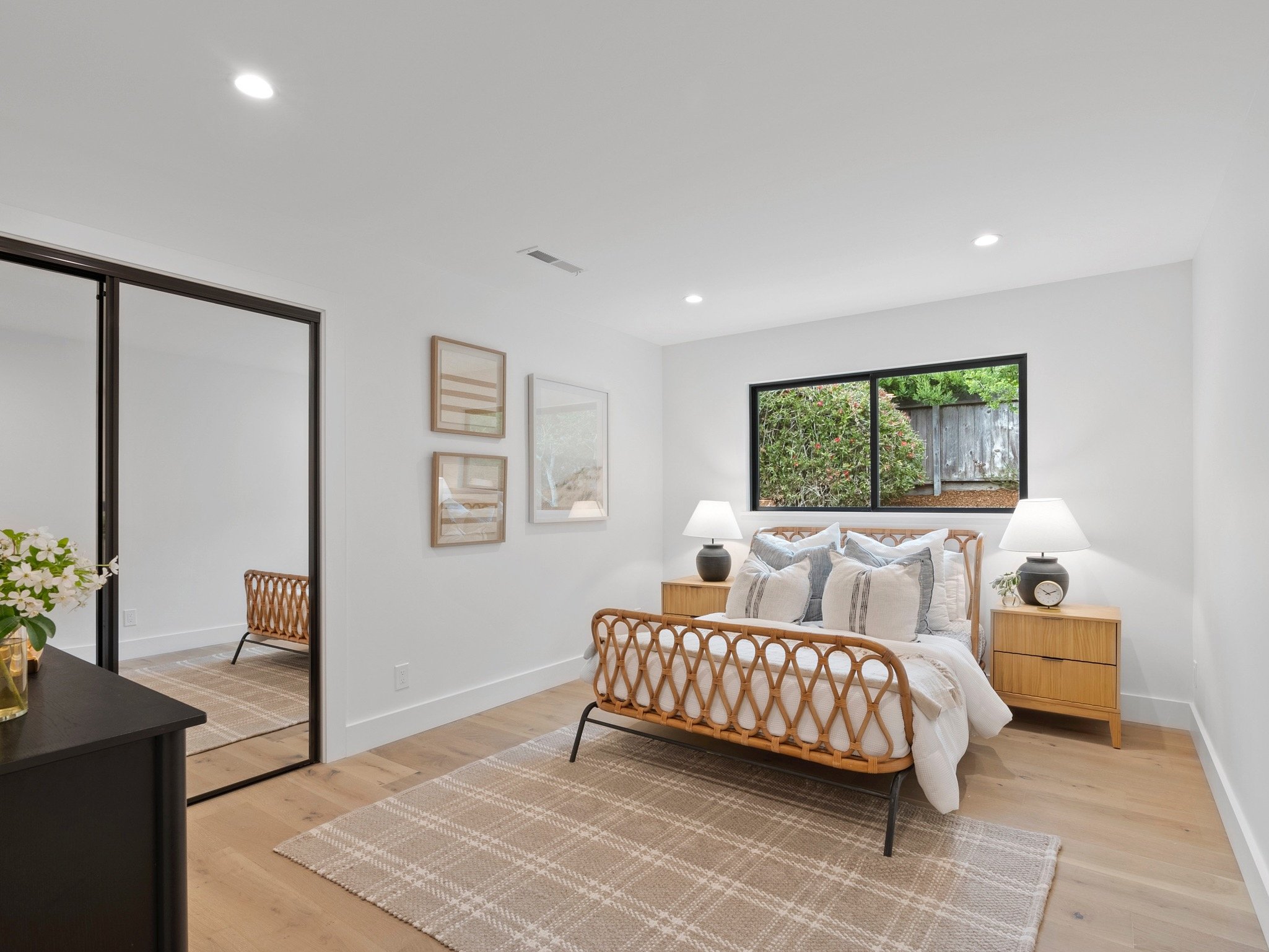 Custom flooring and bed frame created by Valley Mill Shop in Monterey California