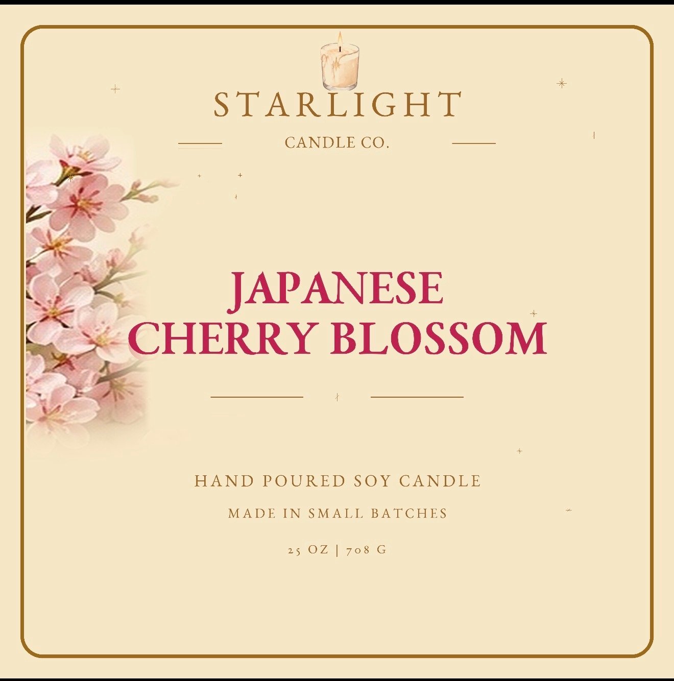 Japanese Cherry Blossom soy wax candle