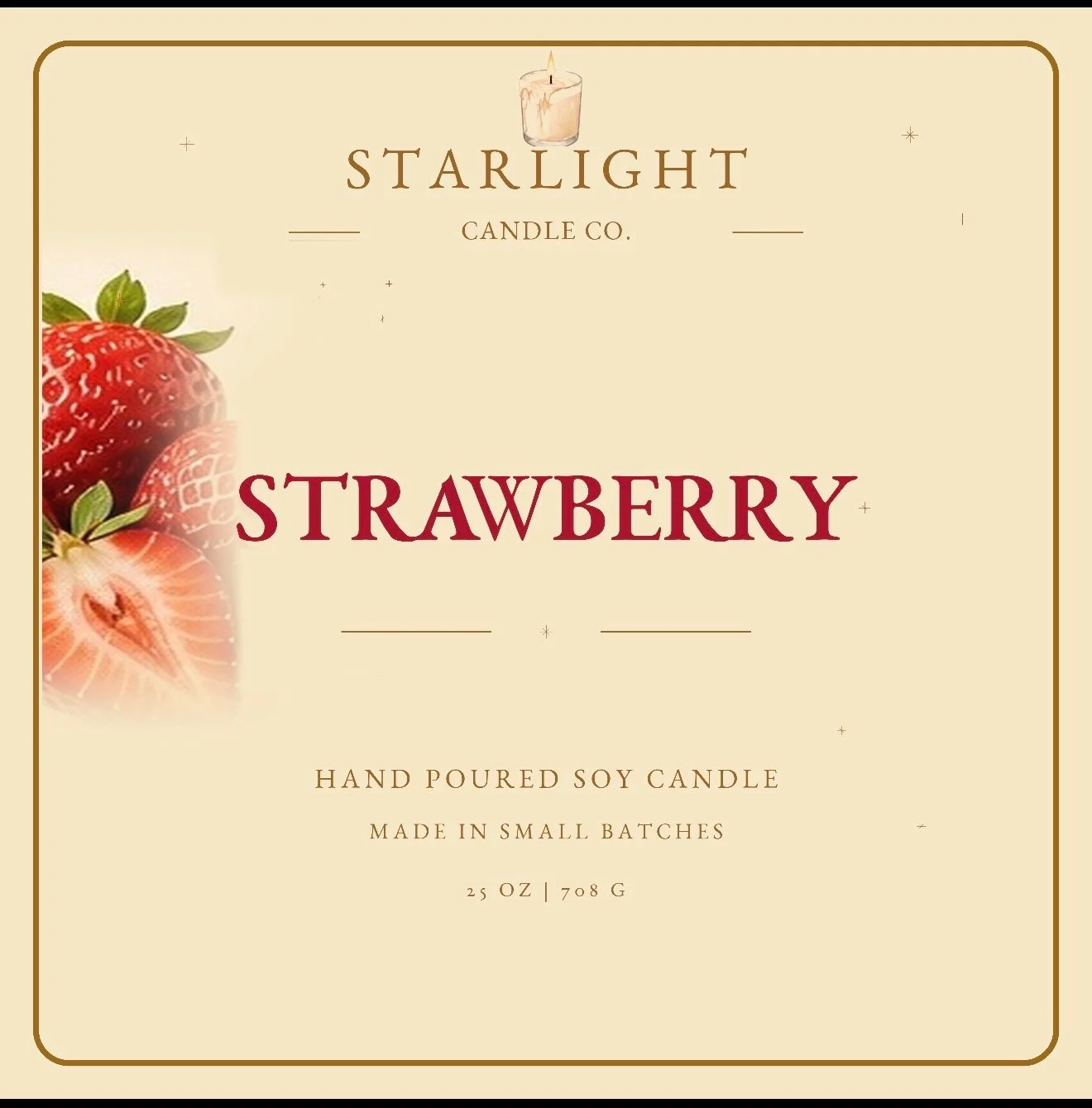 Strawberry Soy Wax Candle