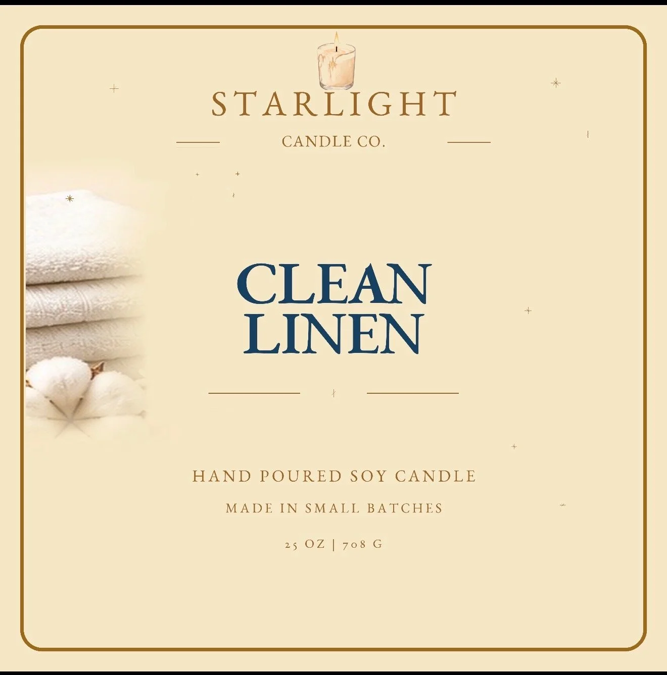 Clean Linen Soy Wax Candle