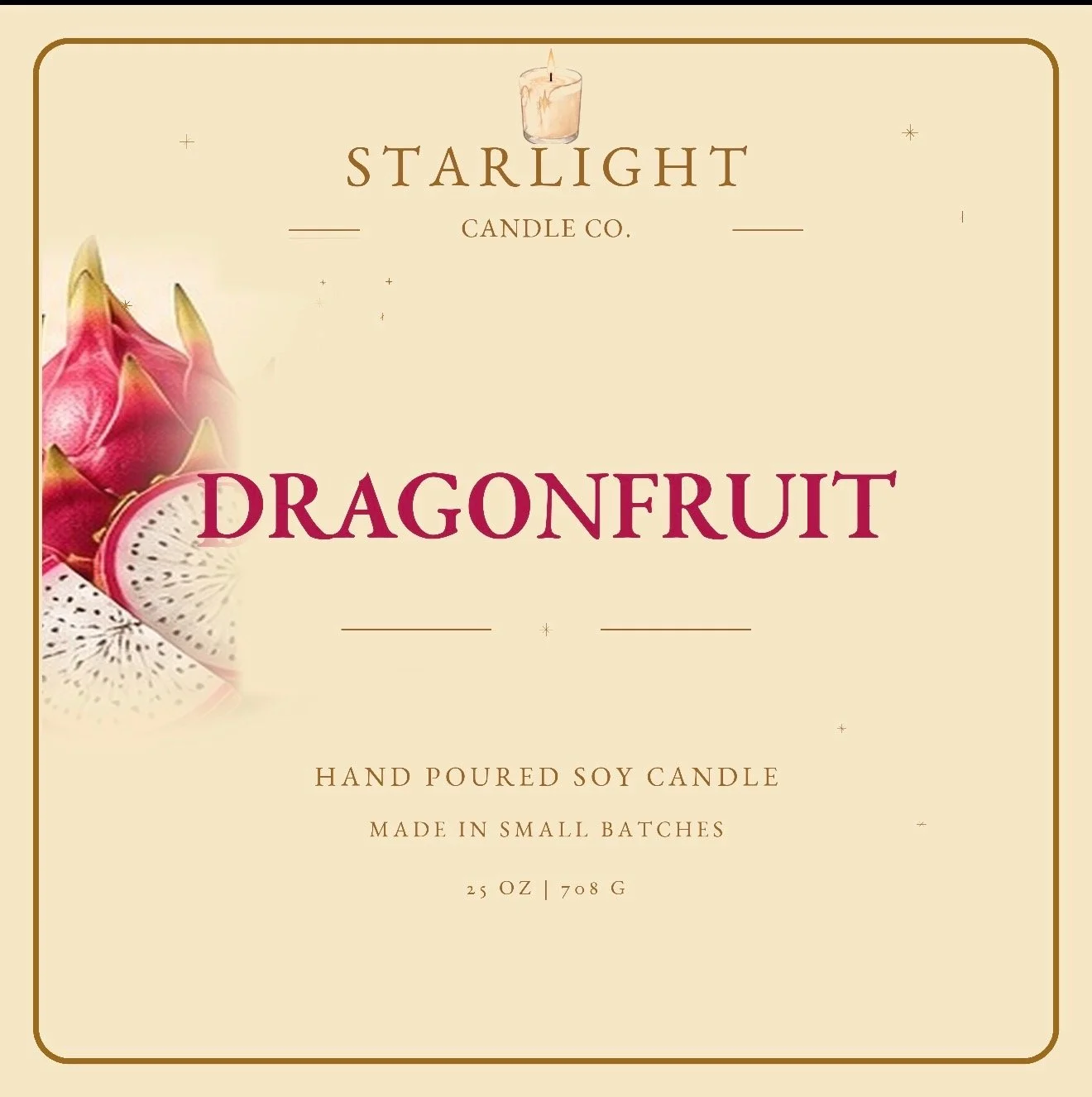 Dragonfruit Soy Wax Candle