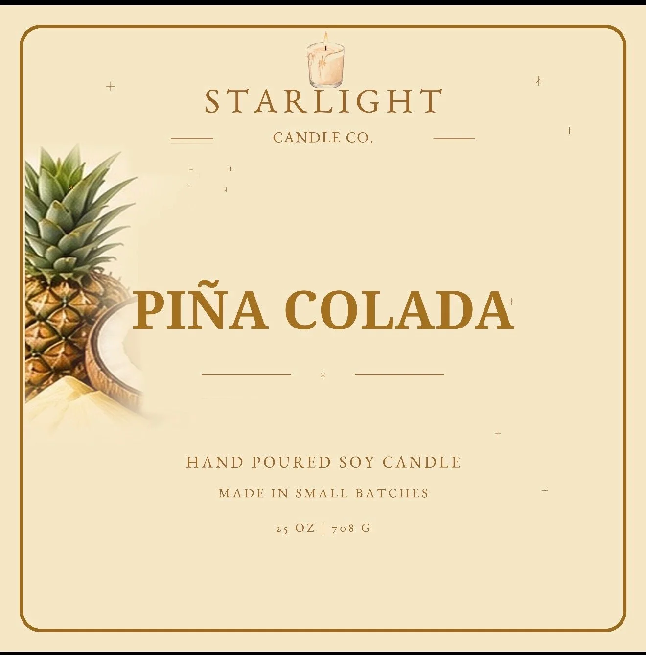 Pina Colada Soy Wax Candle