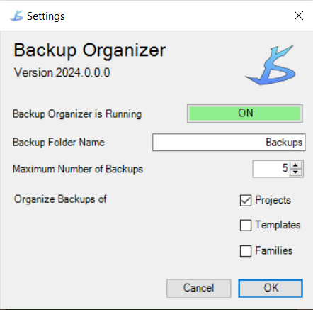 Revit Backup File Organizer Screenshot
