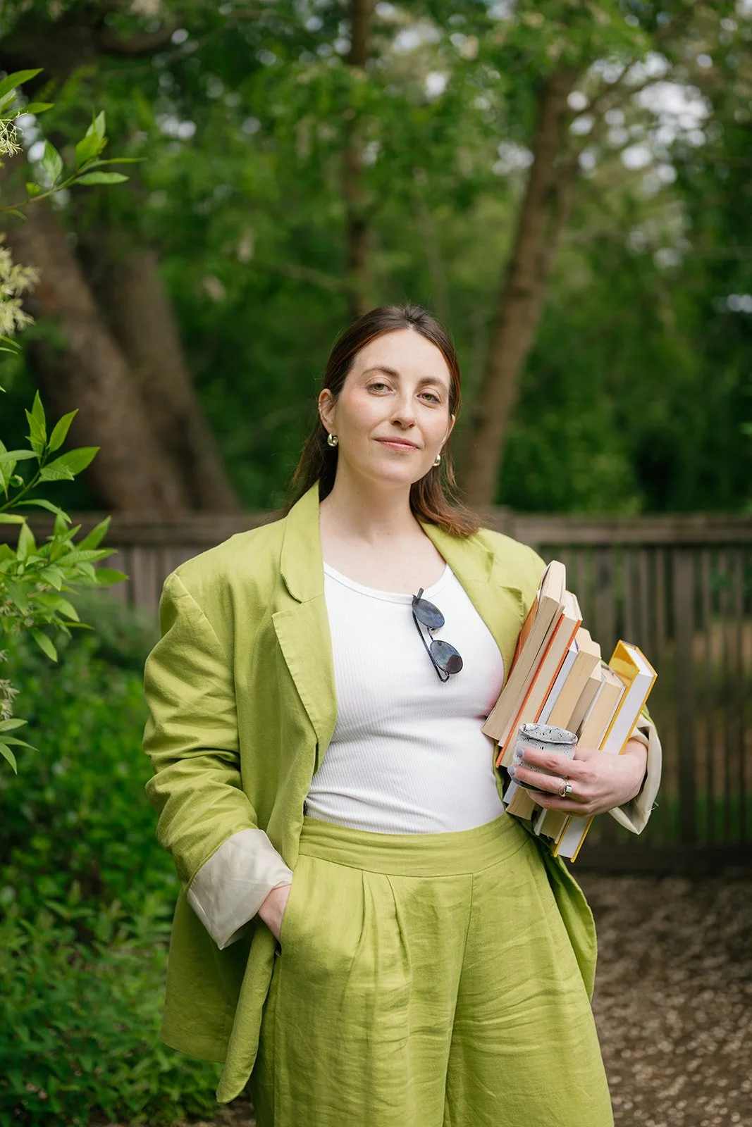 Eliza Farran LMFT holding books