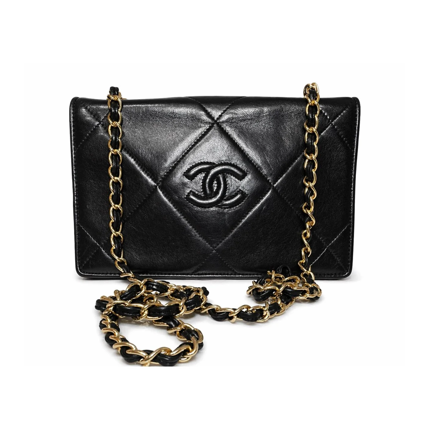 Chanel Vintage Diamond CC Pushlock