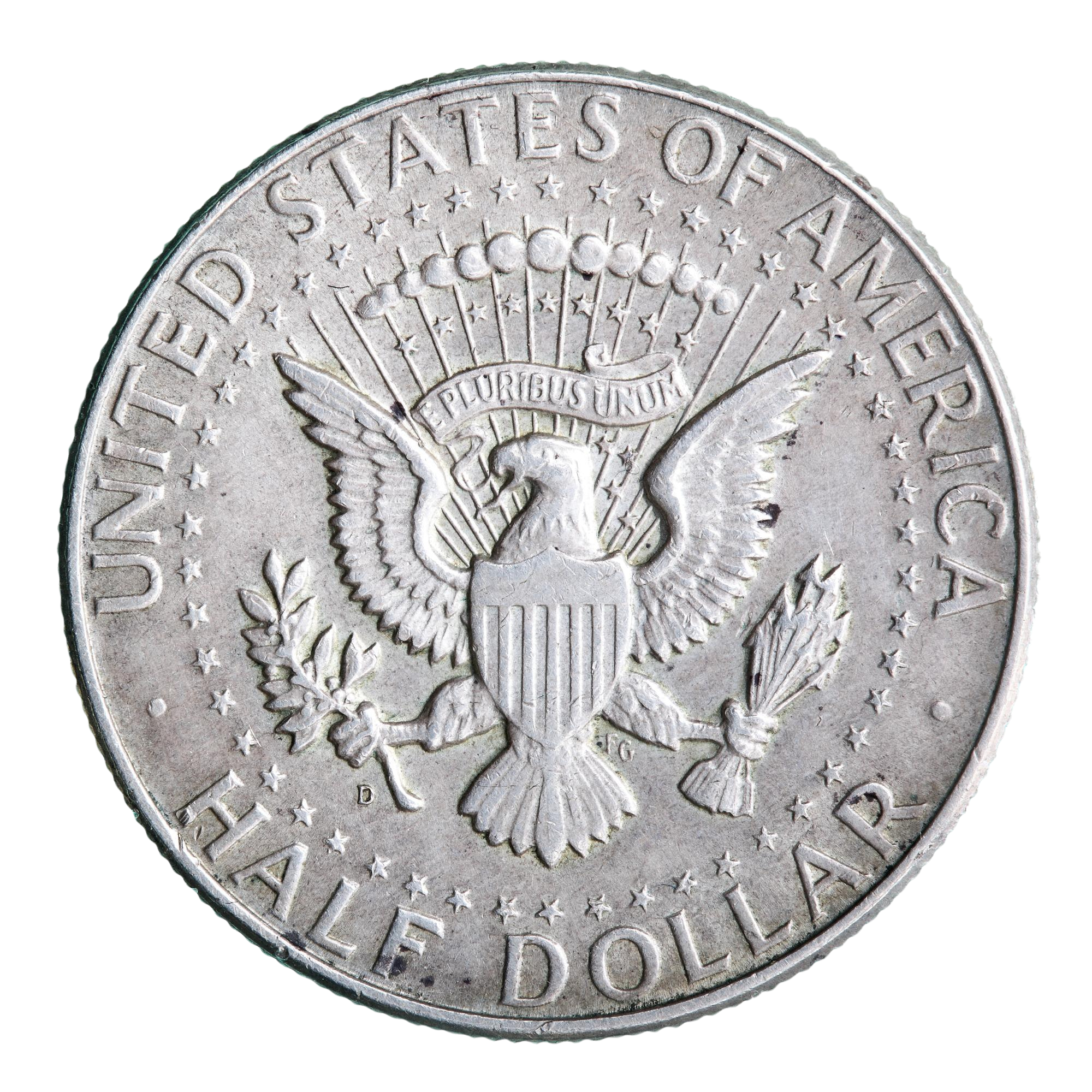 Close-up of a United States quarter with detailed engravings of the eagle and text reading 'United States of America' and 'Liberty'.